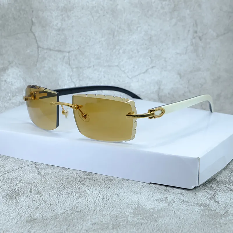 Color Change Sunglasses Small Diamond Cut Photochromic Lenses Luxury Designer Carter Two Colors Lenses 4 Season Real Buffalo Horn Luxury Designer Shades Eyewear - Image 5