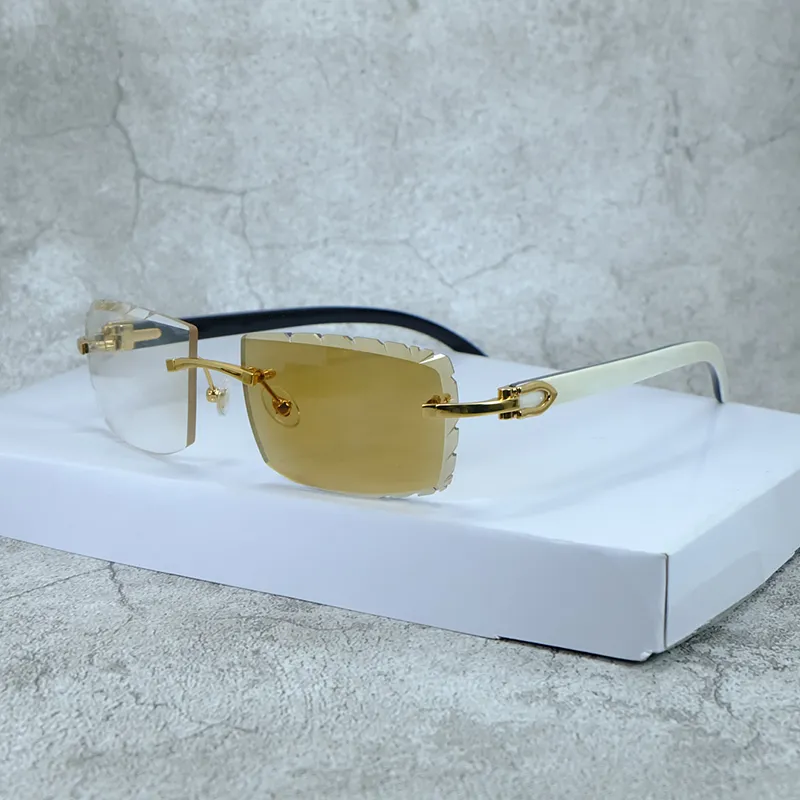 Color Change Sunglasses Small Diamond Cut Photochromic Lenses Luxury Designer Carter Two Colors Lenses 4 Season Real Buffalo Horn Luxury Designer Shades Eyewear - Image 7